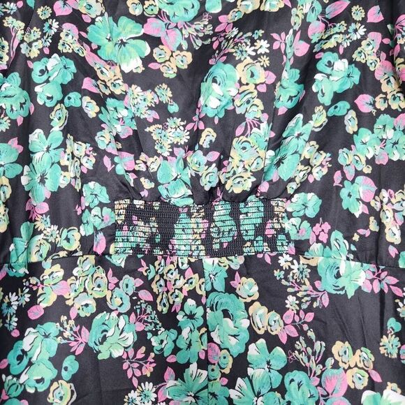 ASOS Design Womens Multicolor Puff Sleeves Floral Print Midi Tea Dress Size 10 - Picture 7 of 16